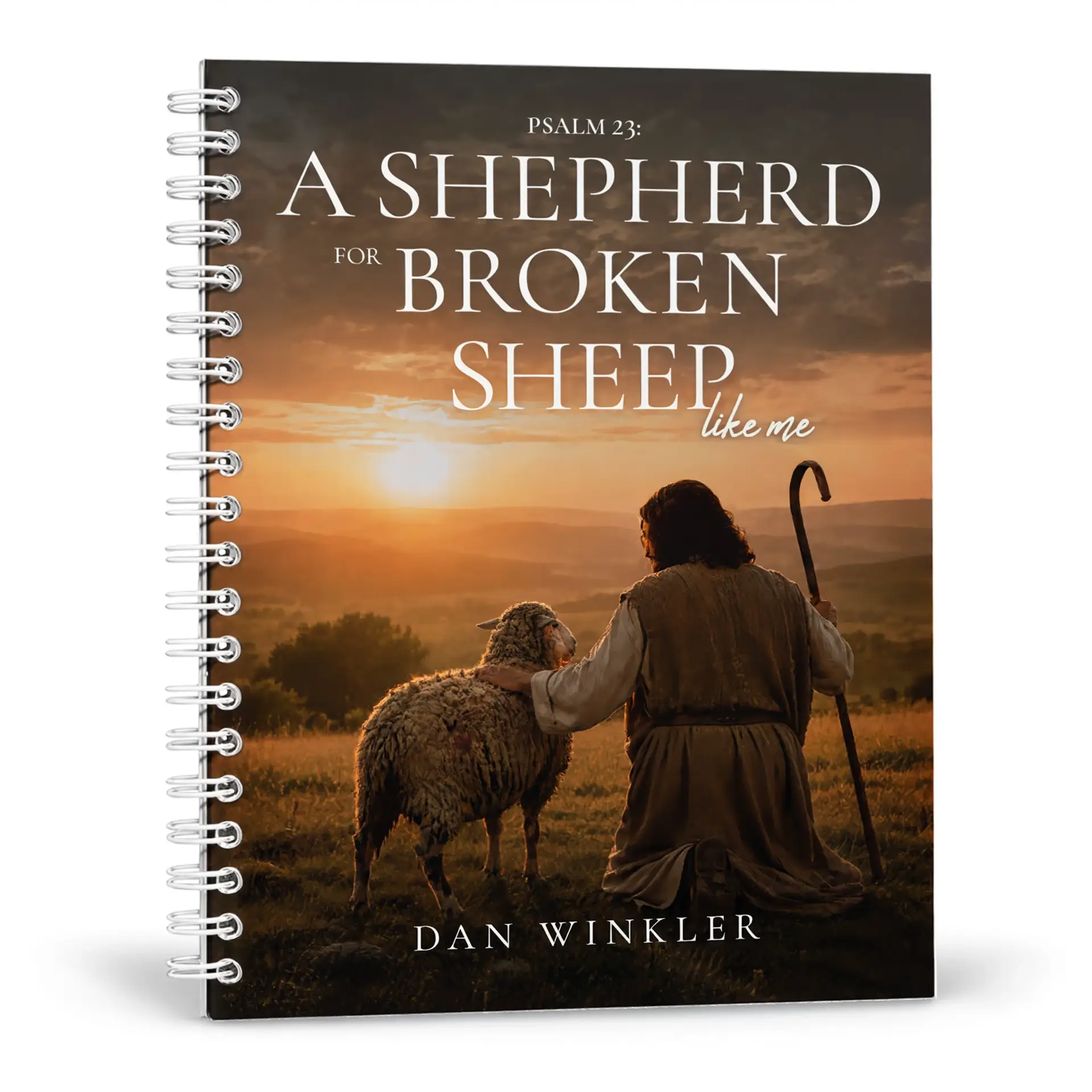 Shepherd Cover on Spiral Book Study Guide for Psalm 23: A Shepherd for Broken Sheep Like Me - Image 1